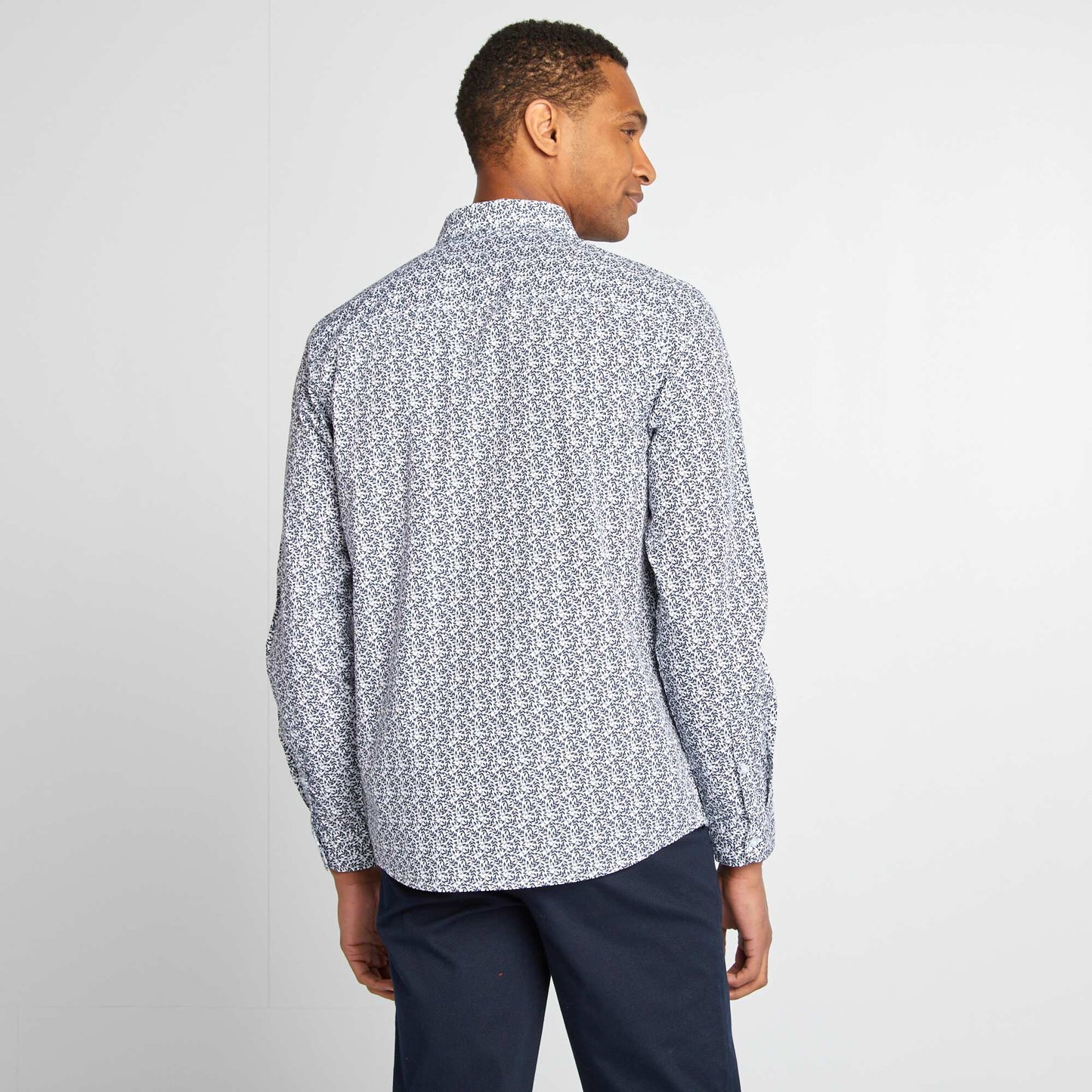 Regular fit polka dot shirt WHITE