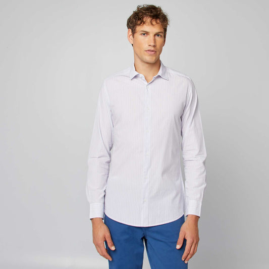 Fitted shirt - slim fit BEIGE