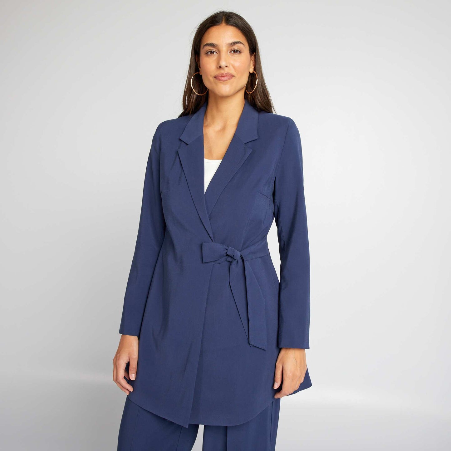 Belted tailored jacket BLUE