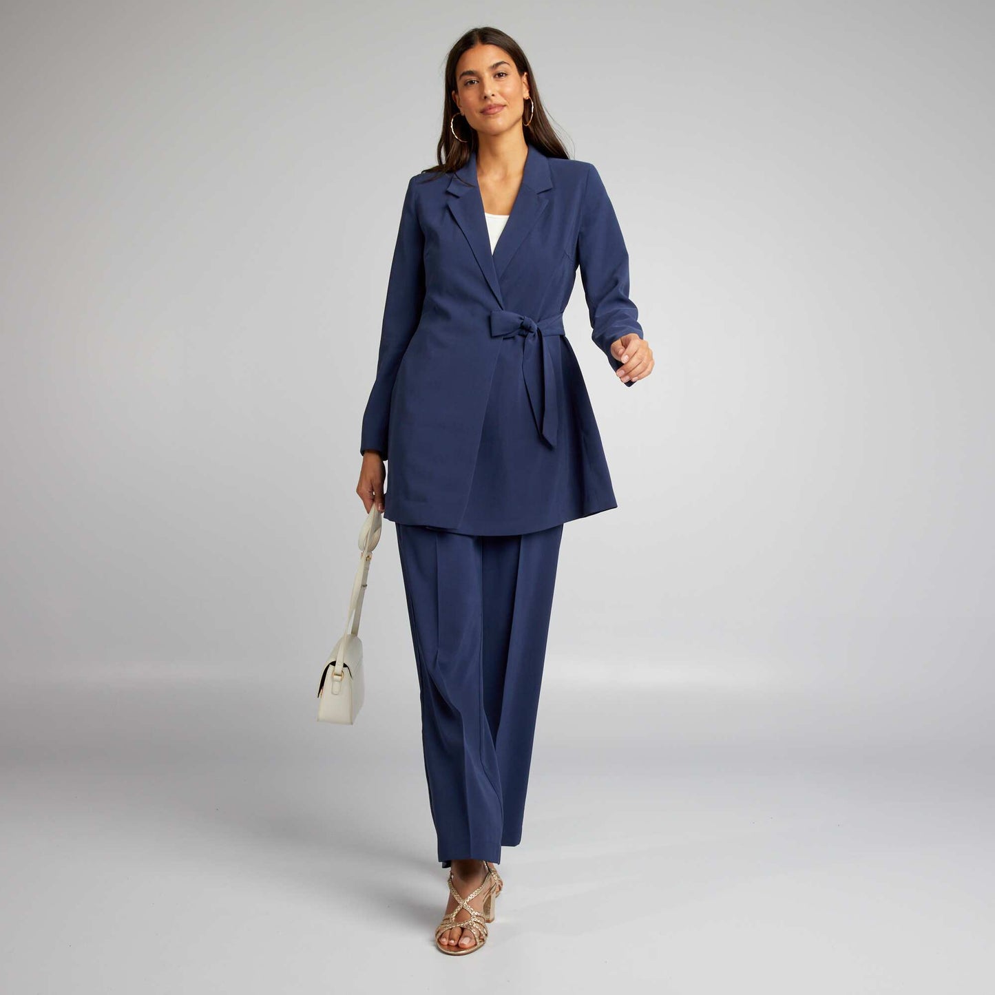 Belted tailored jacket BLUE