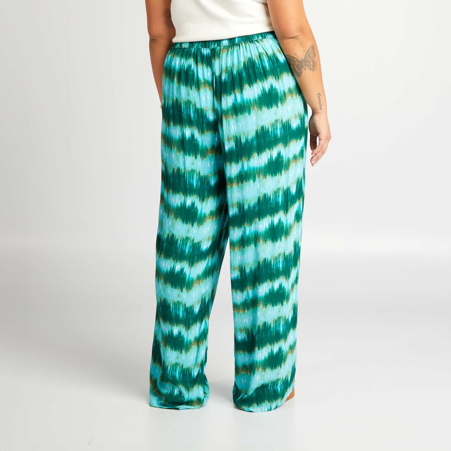 Wide-leg trousers GREEN