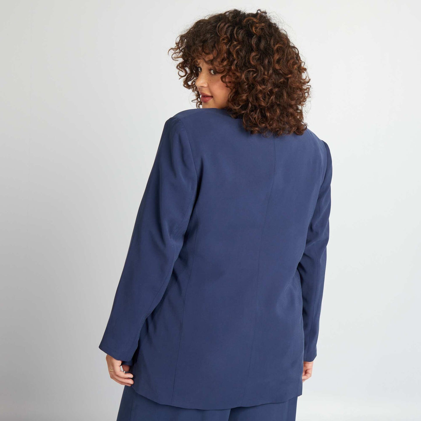 Belted tailored jacket BLUE