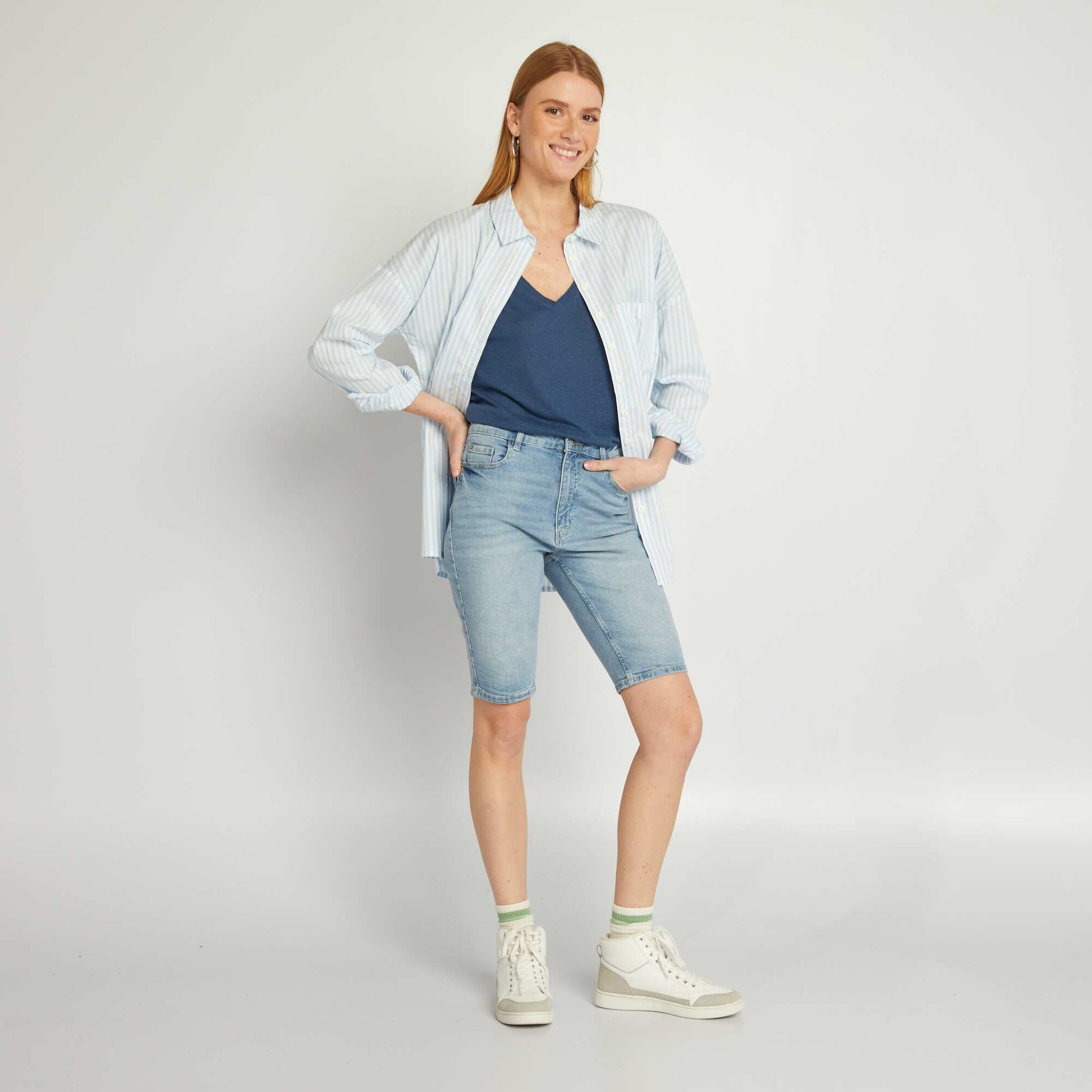 Basic short-sleeved T-shirt BLUE