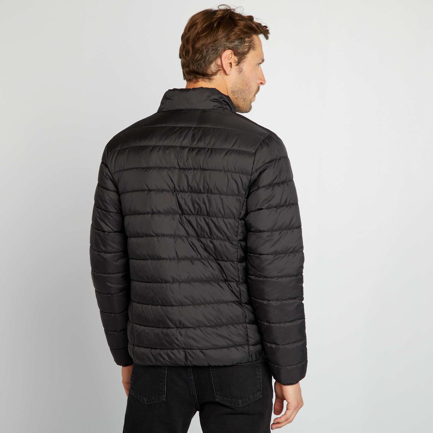 Lightweight quilted padded jacket black