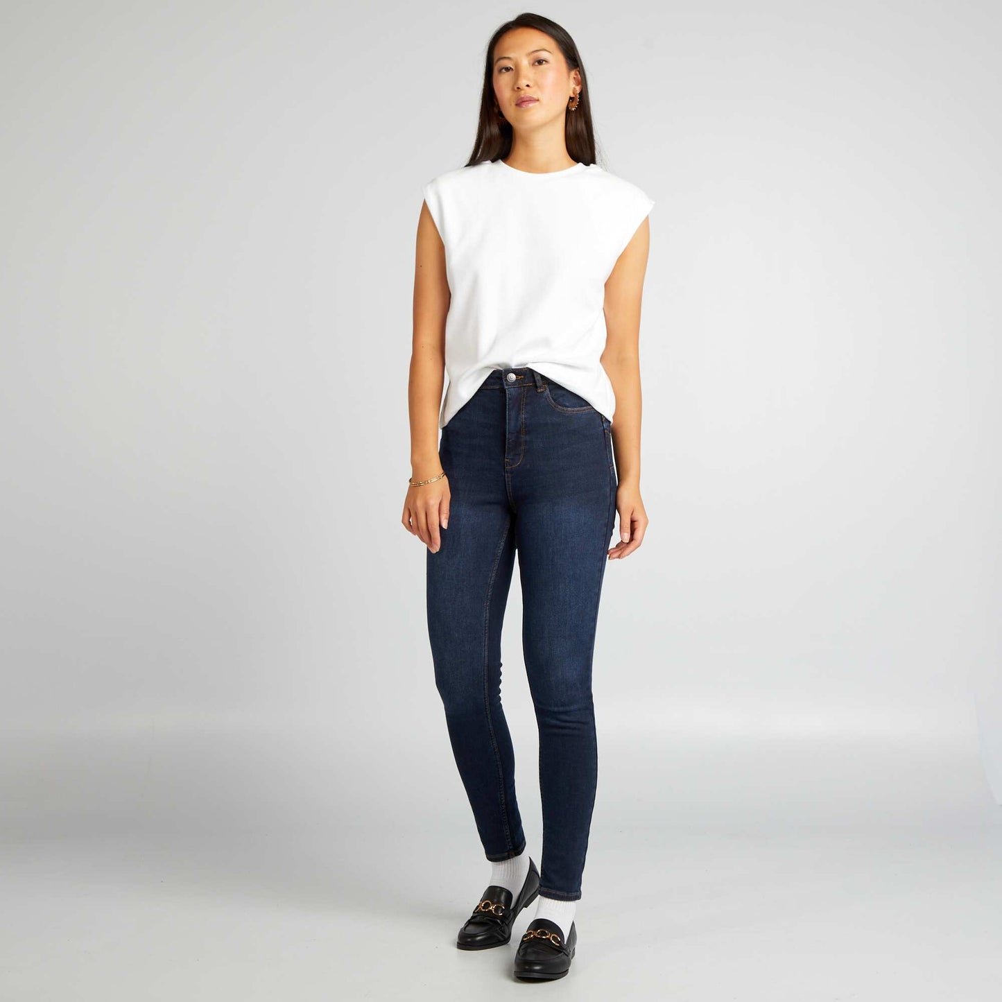 High-waisted skinny jeans - L30 BLUE