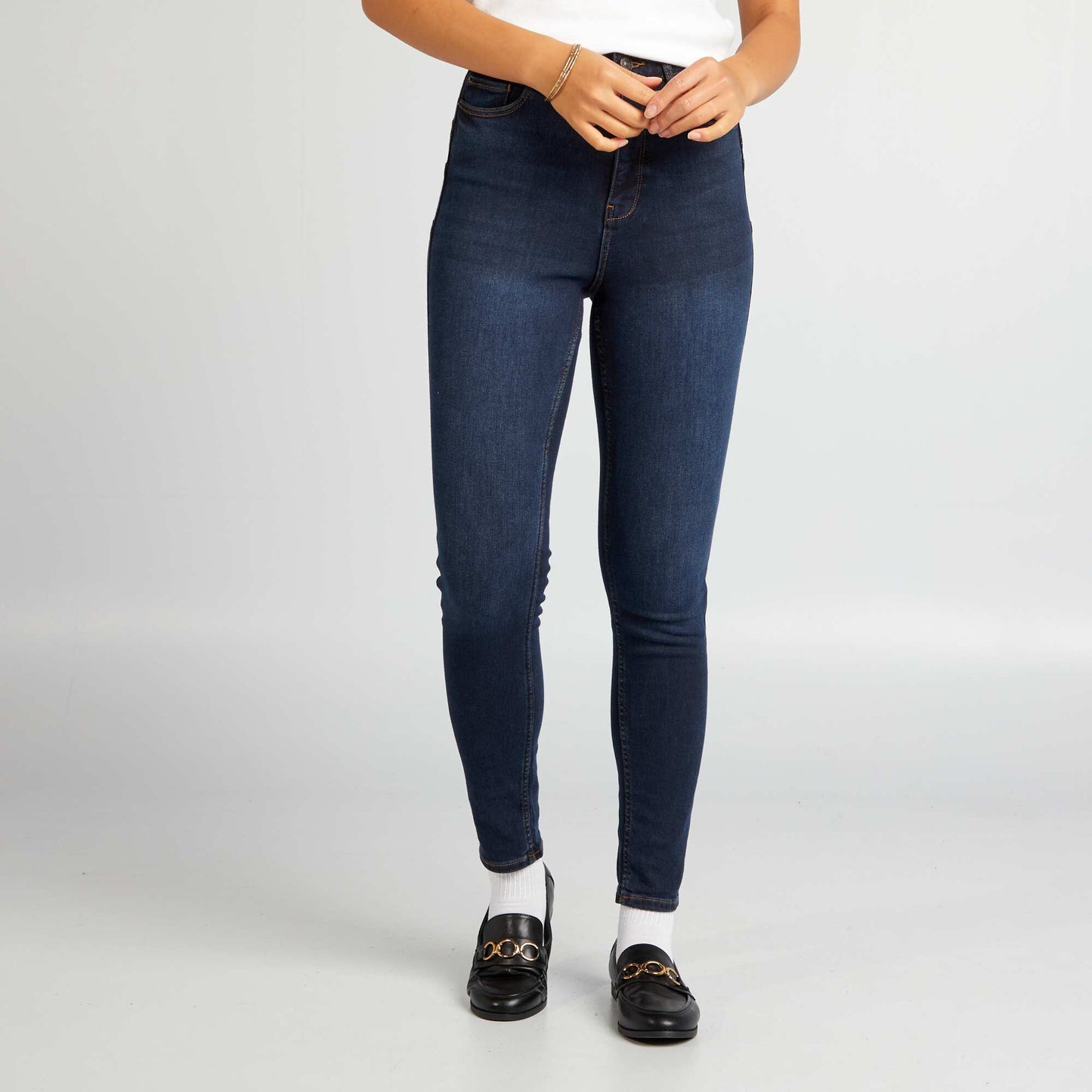 High-waisted skinny jeans - L30 BLUE