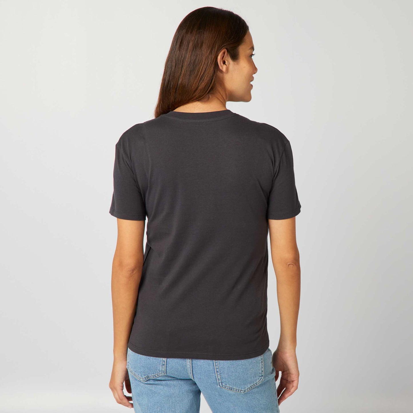 Printed nursing T-shirt BLACK