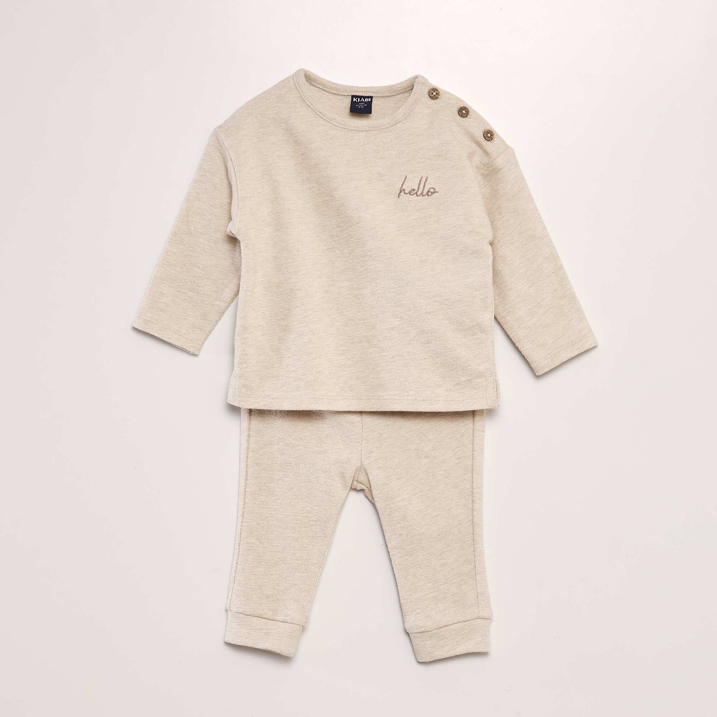 Sweatshirt + trousers set - 2-piece set BEIGE