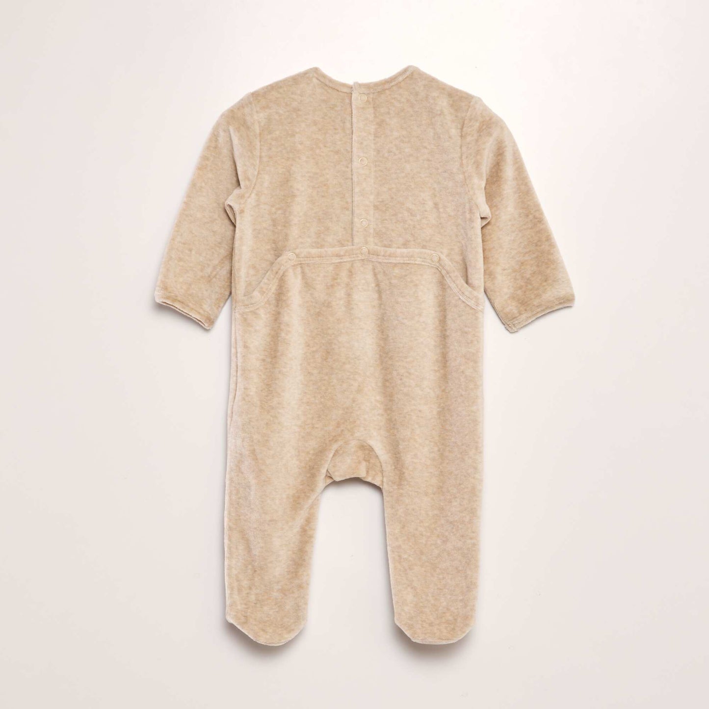 Velour sleepsuit BEIGE