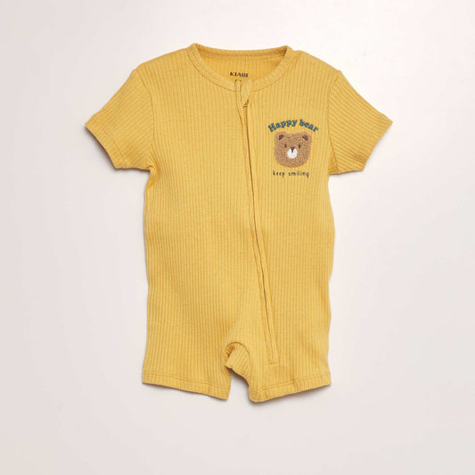 Sleepsuit-style short pyjamas YELLOW