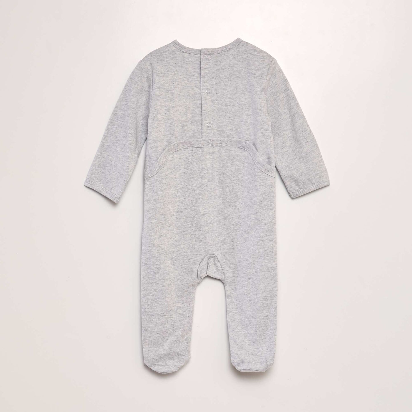 Printed sleepsuit with feet GREY