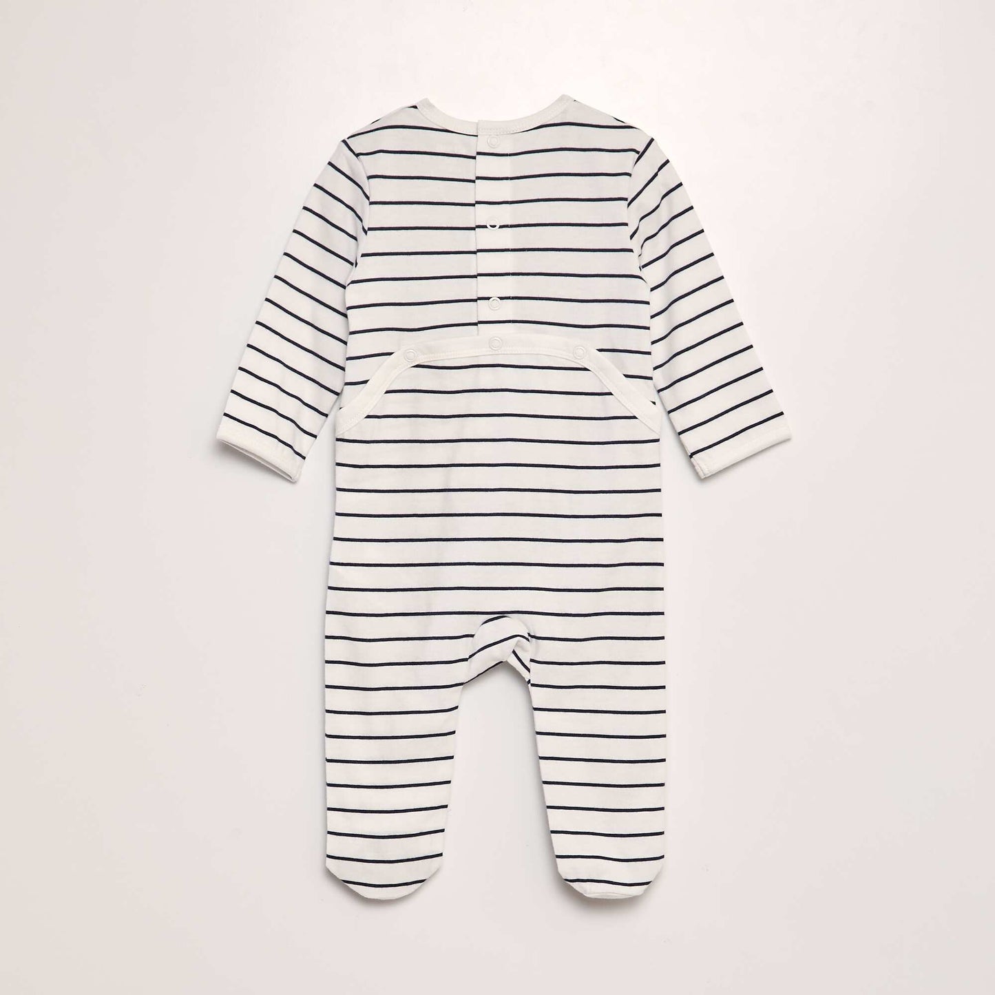 Printed sleepsuit with feet WHITE