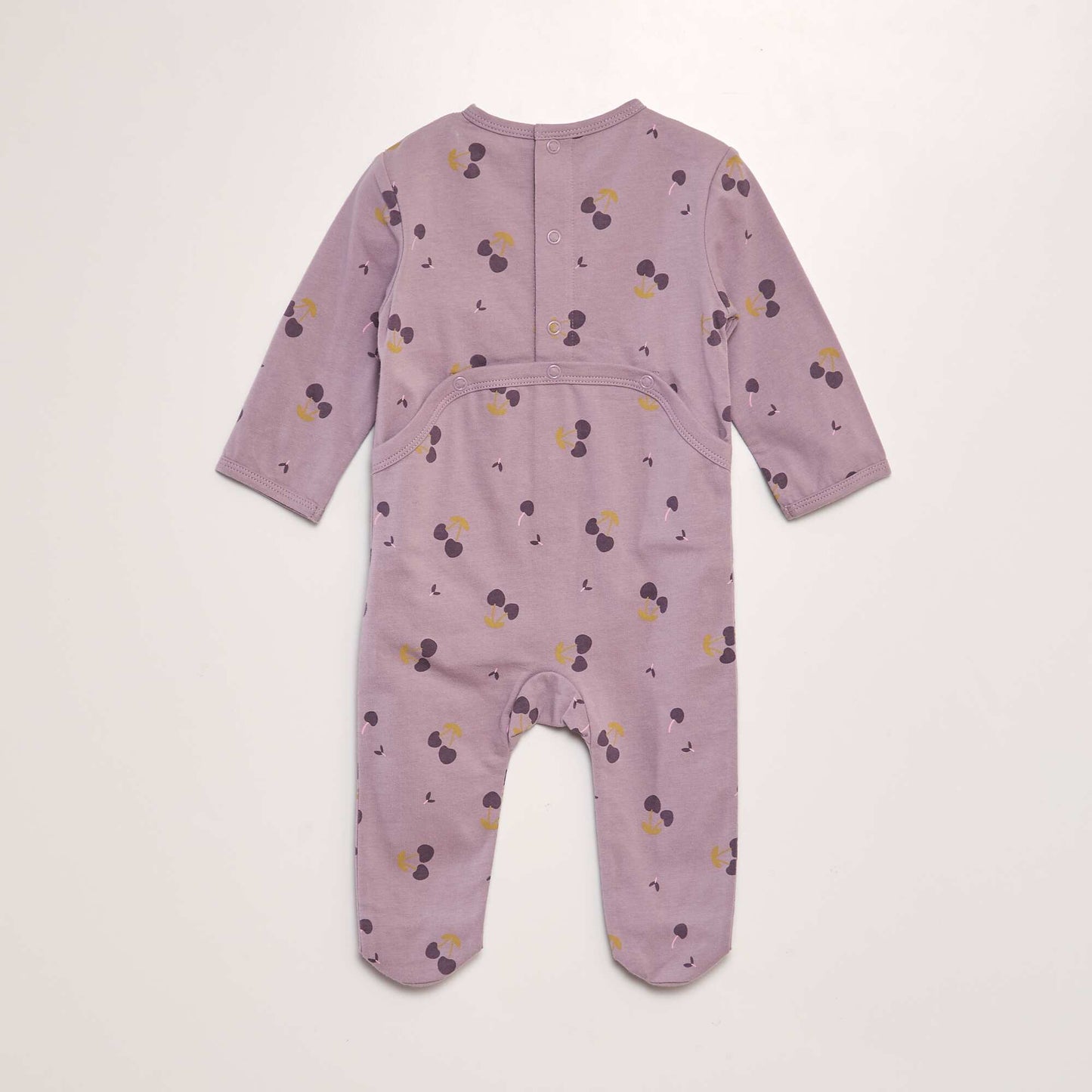 Printed sleepsuit with feet PURPLE