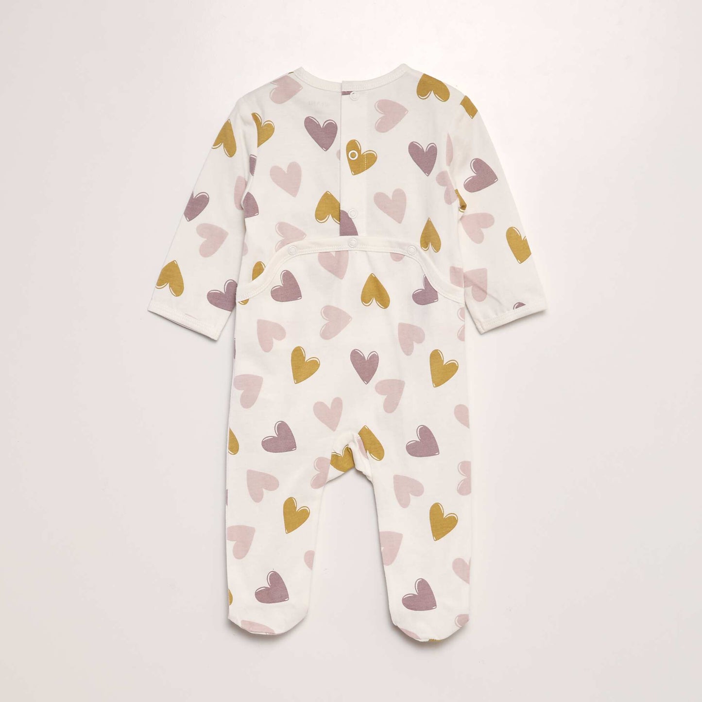 Printed sleepsuit with feet WHITE