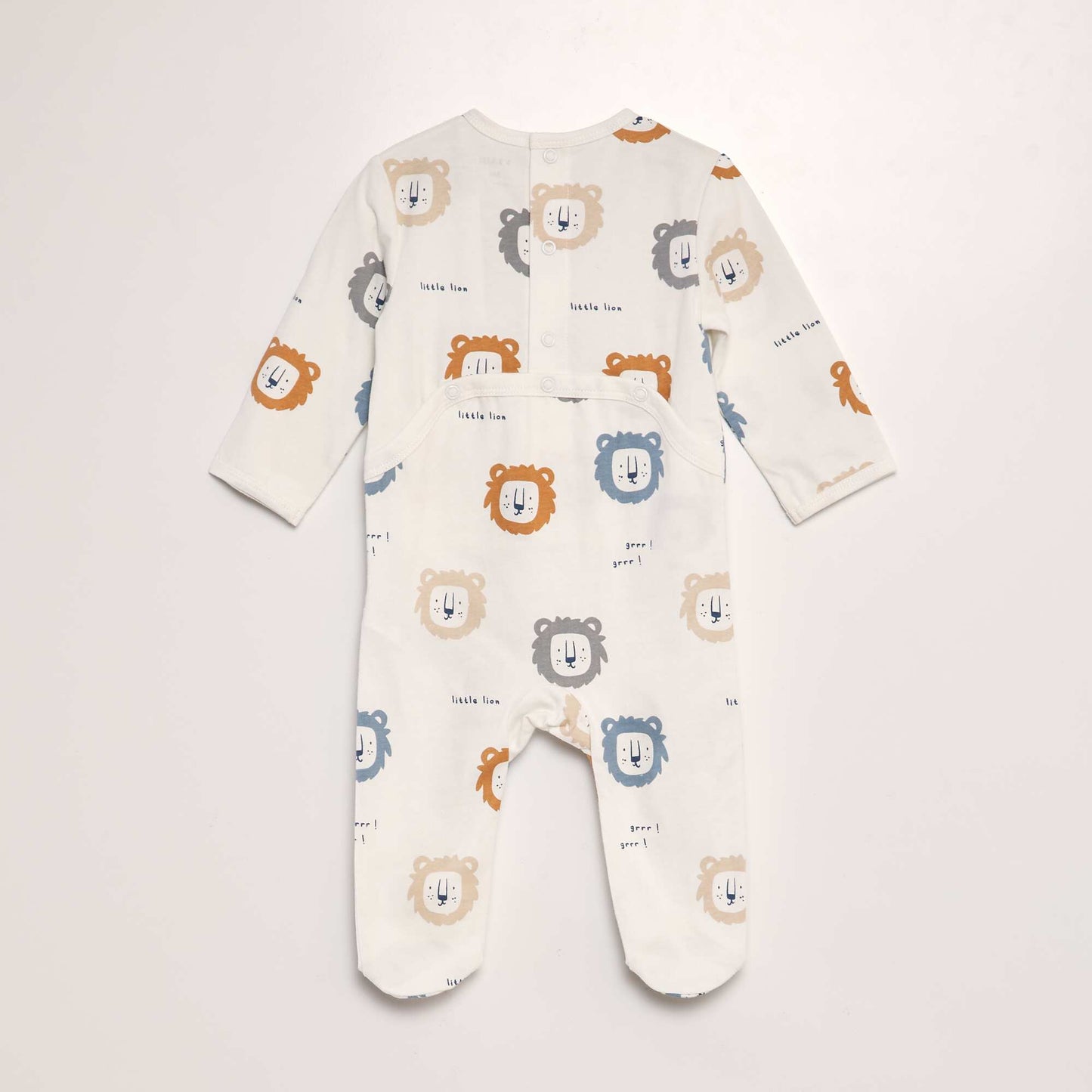 Printed sleepsuit with feet WHITE