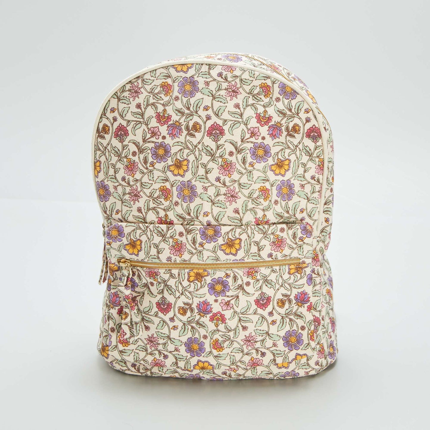 Printed canvas backpack PINK