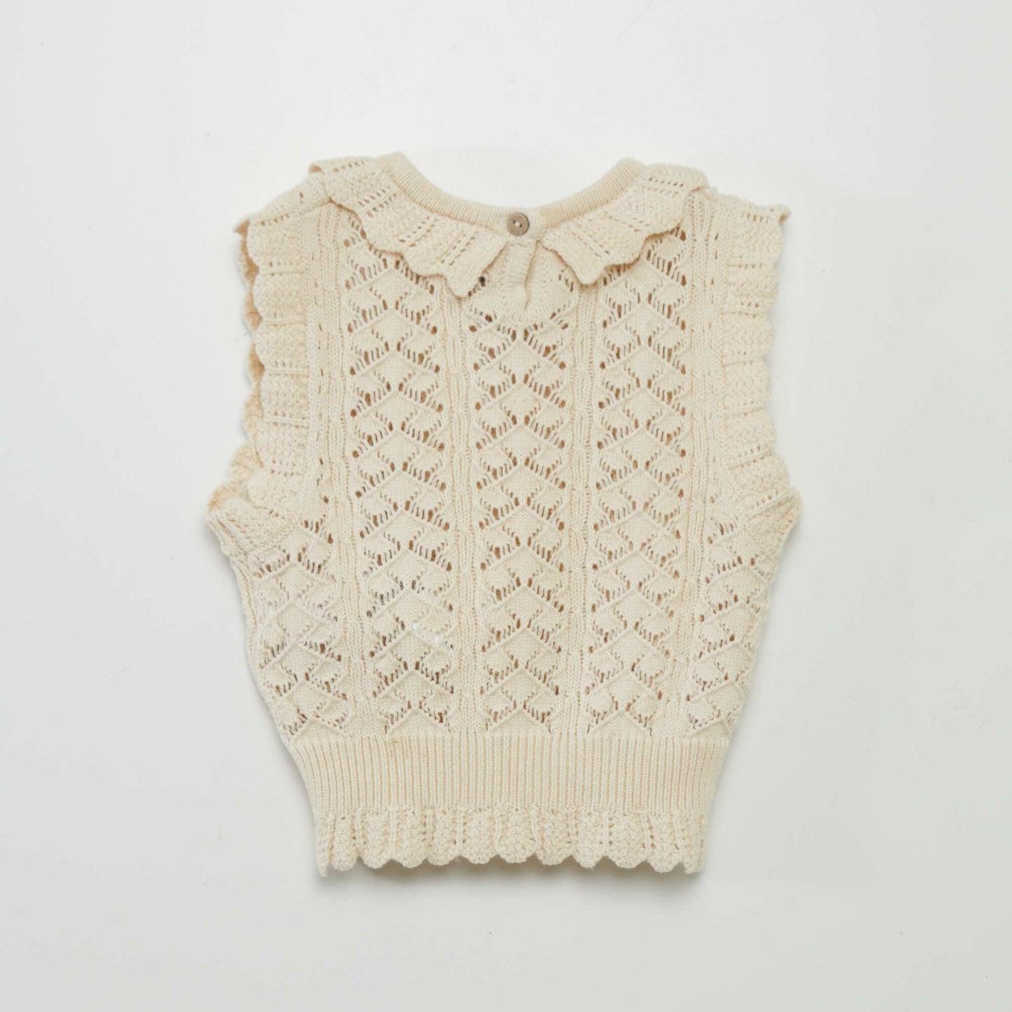 Knitted tank top WHITE