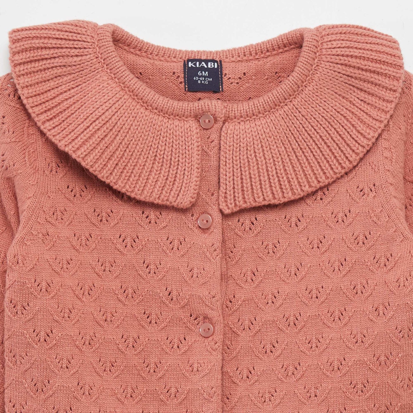 Decorative knit cardigan PINK