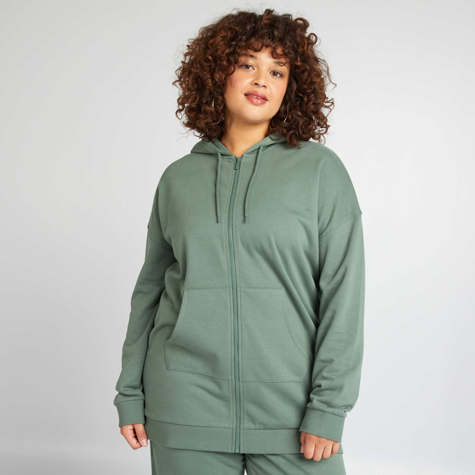 Kiabi Zip up hoodie GREEN Saudi Arabia Kiabi KSA