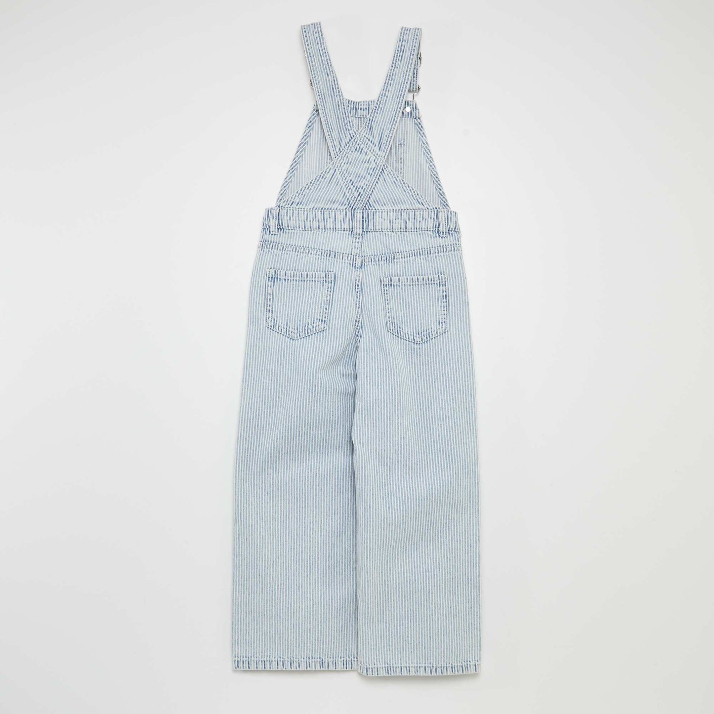 Striped denim dungarees BLUE