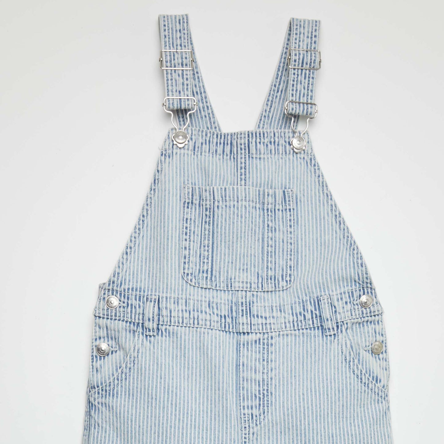 Striped denim dungarees BLUE