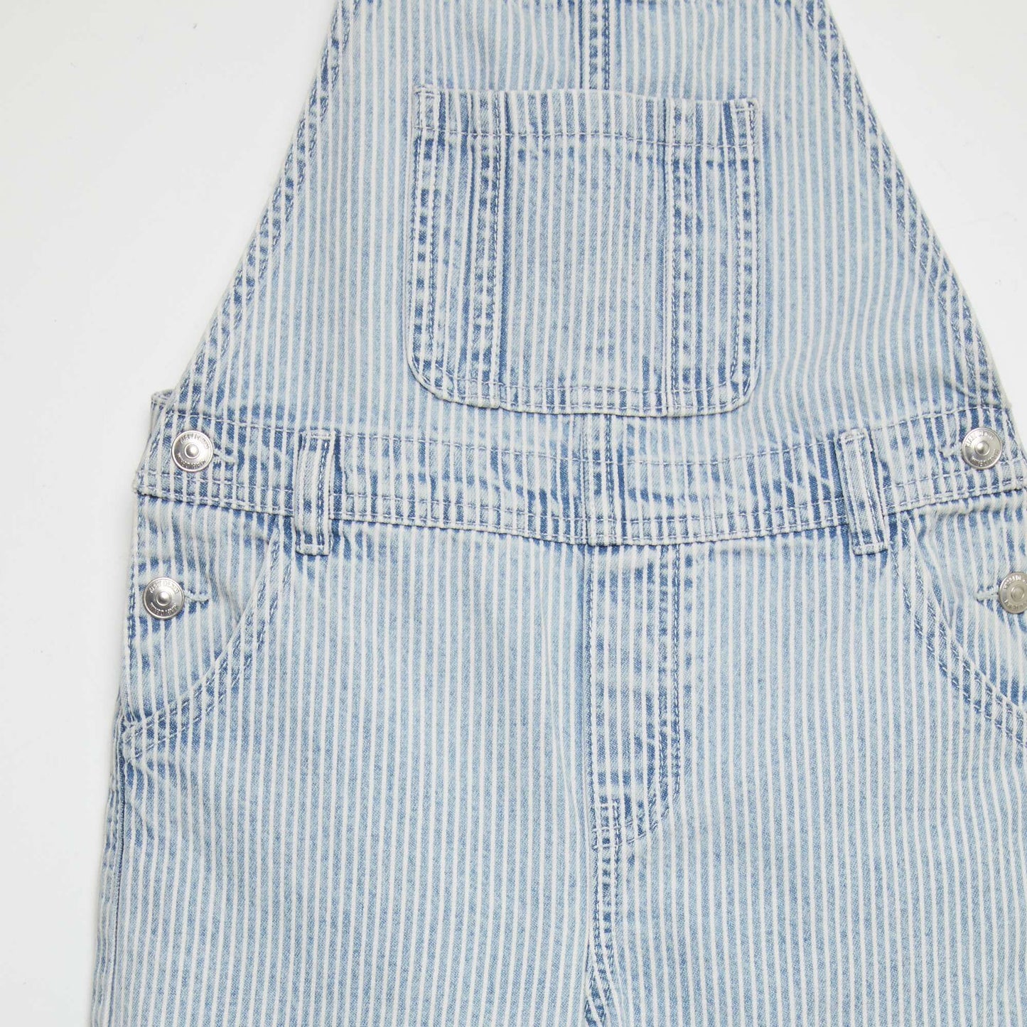 Striped denim dungarees BLUE