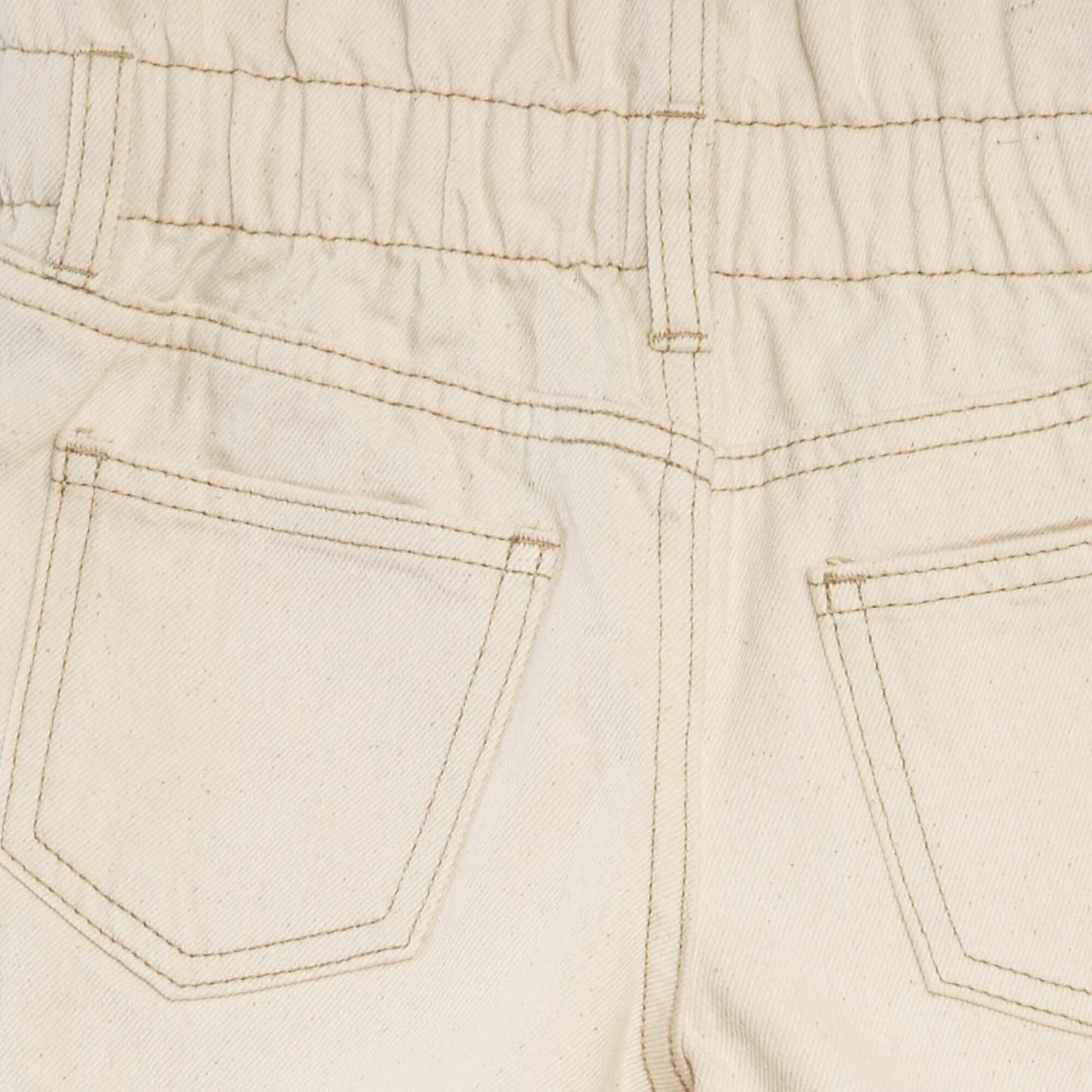 High-rise denim shorts BEIGE