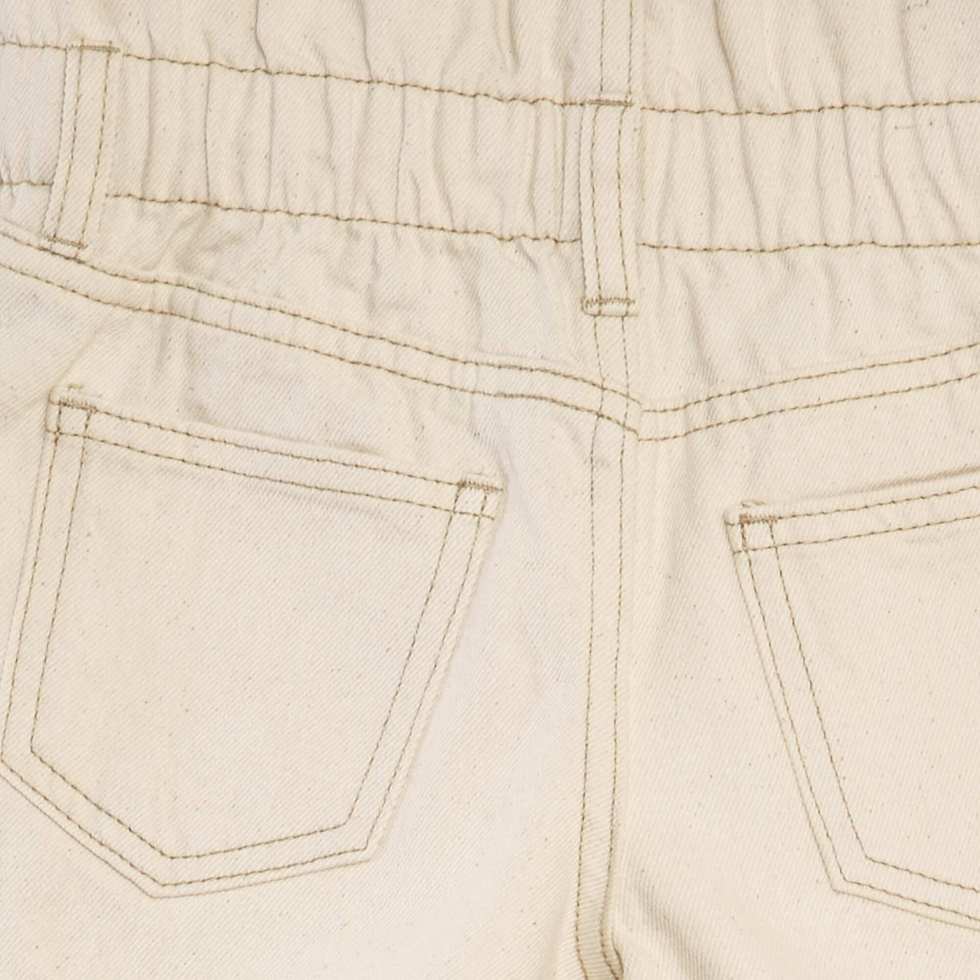 High-rise denim shorts BEIGE