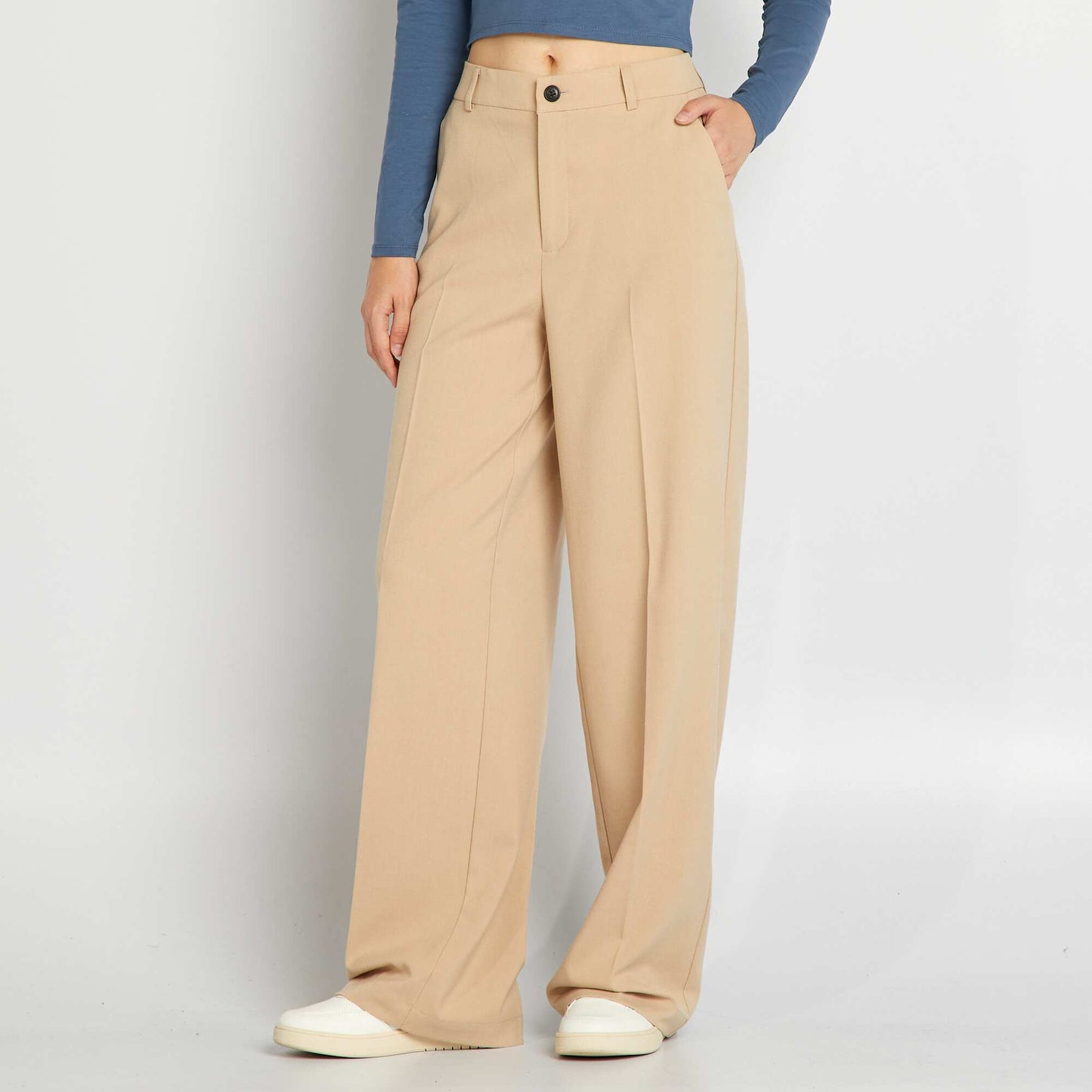 Wide-leg trousers BEIGE