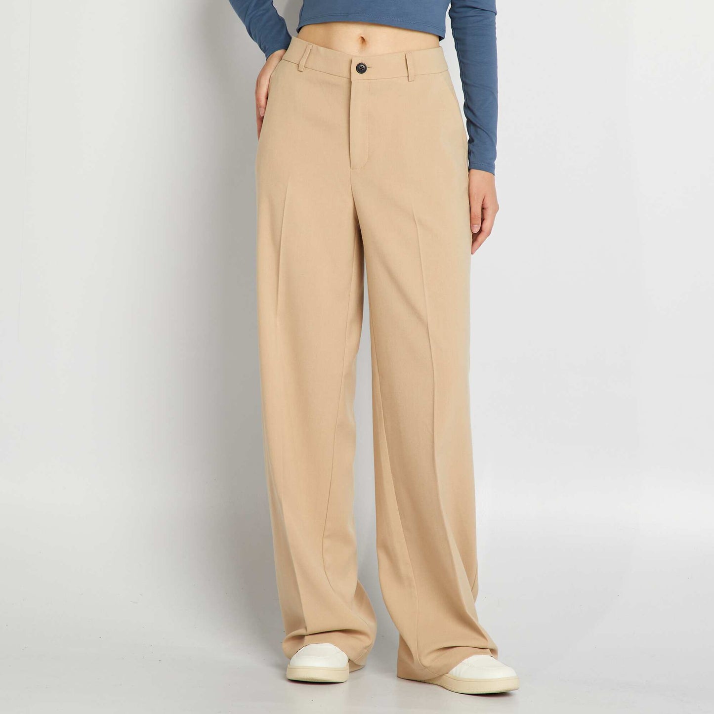 Wide-leg trousers BEIGE