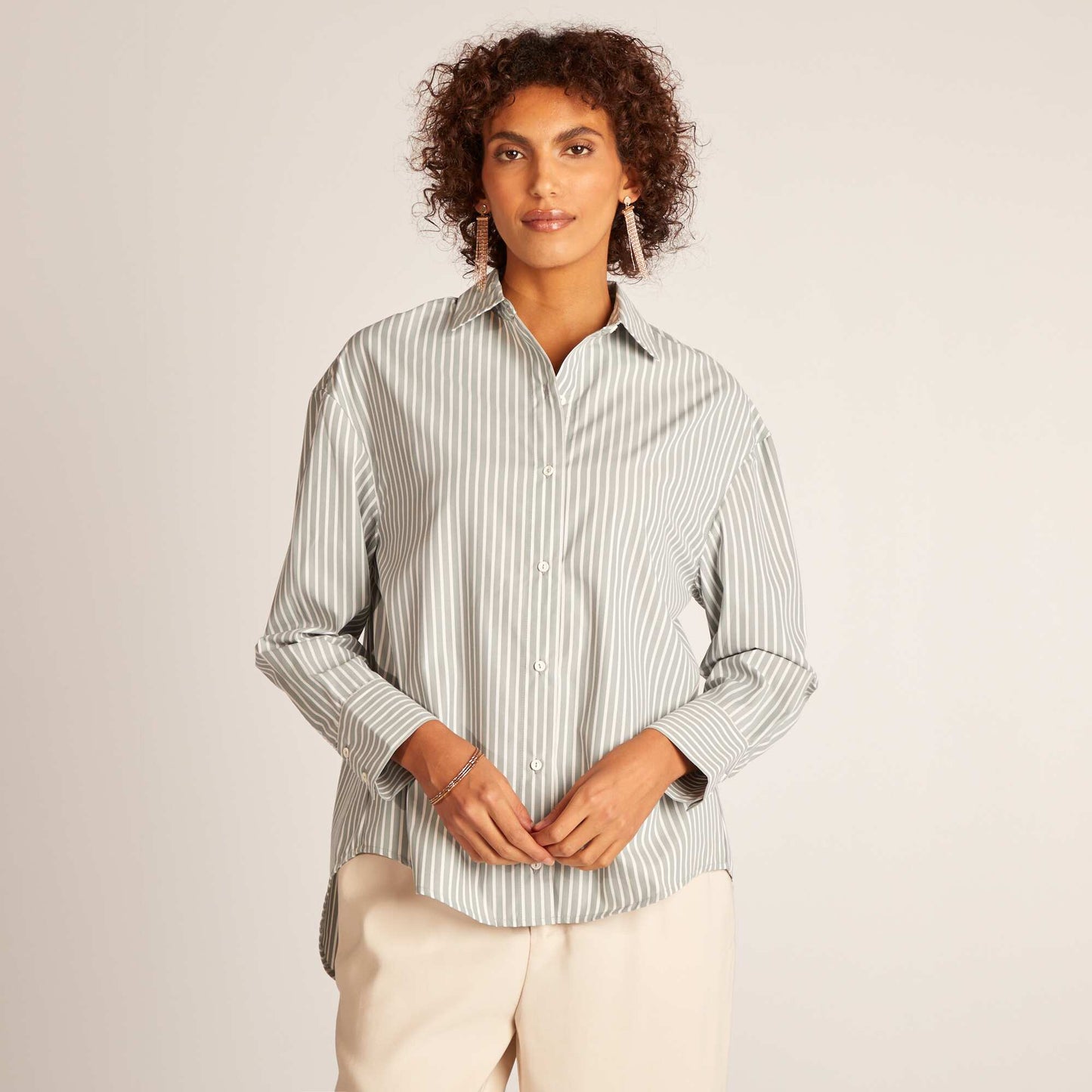 Basic poplin shirt BLUE