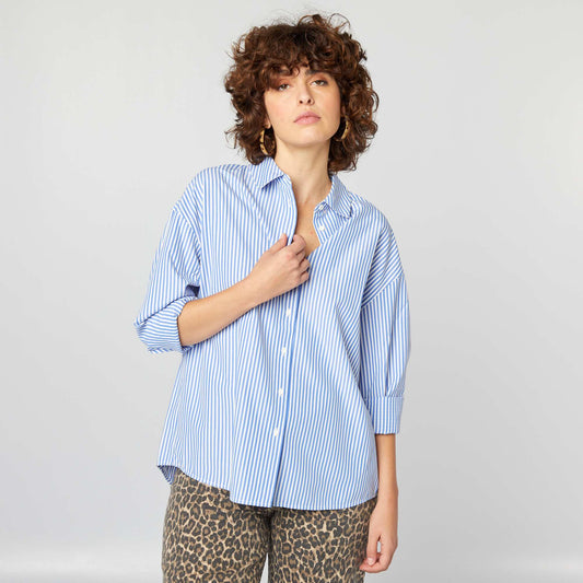 Basic poplin shirt BLUE