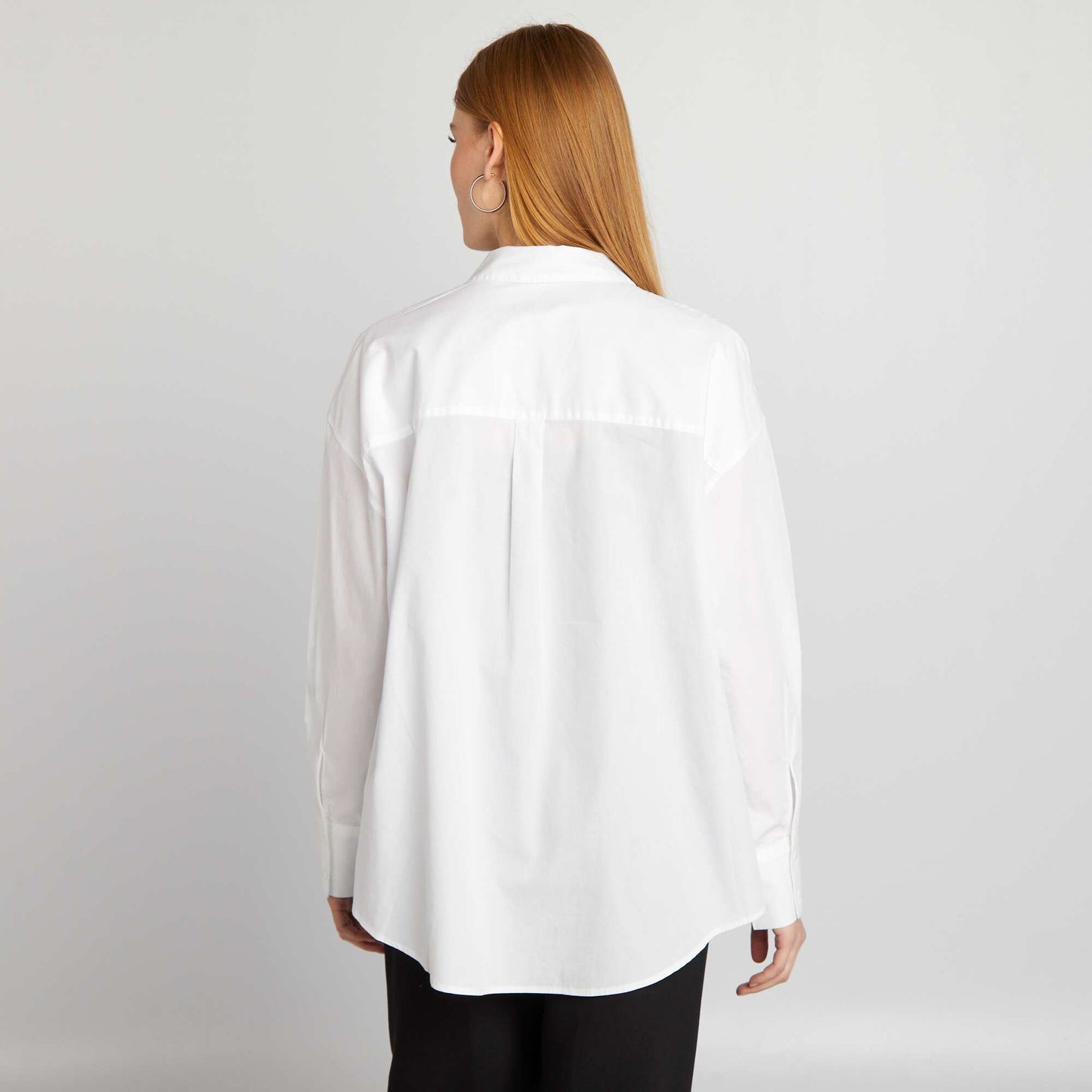 Basic poplin shirt white