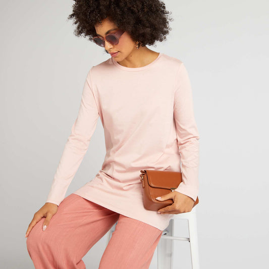 Long-sleeved long T-shirt PINK