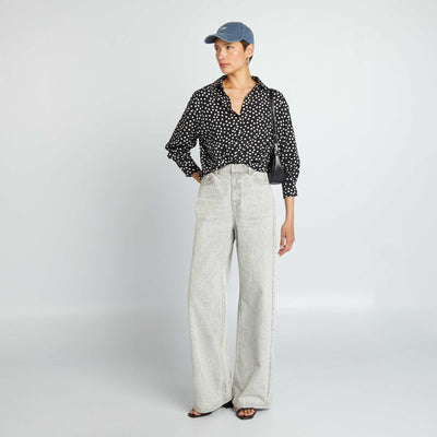 بلوزة انسيابية أسود