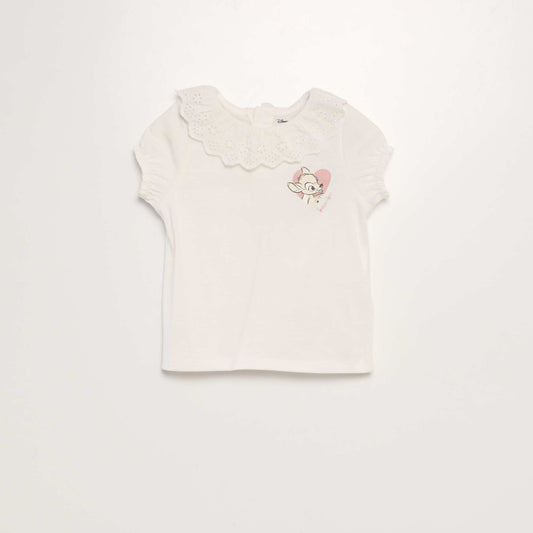 Disney T-shirt with Peter Pan collar WHITE