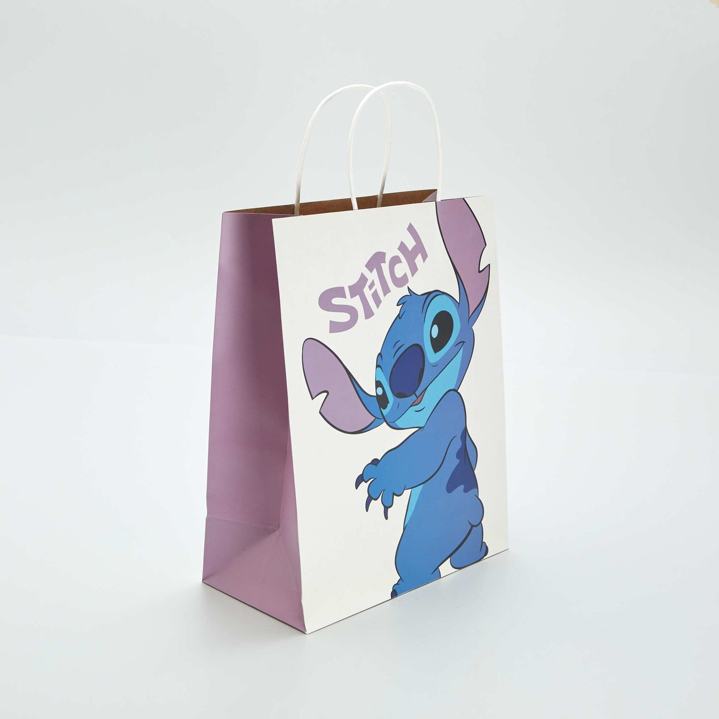 'Stitch' paper gift bag WHITE