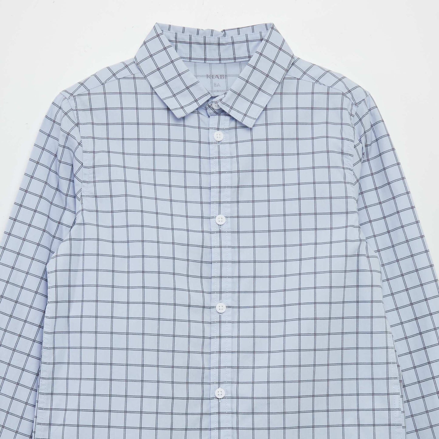 Printed poplin shirt BLUE