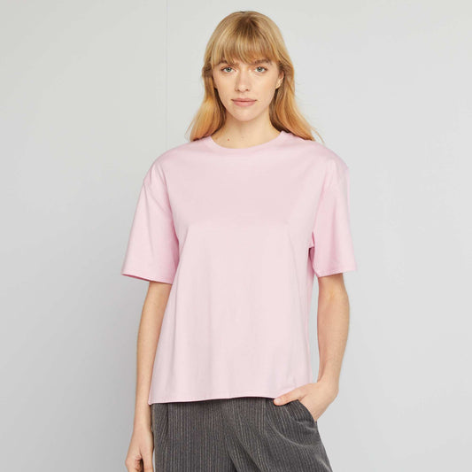 Oversized round neck T-shirt PINK