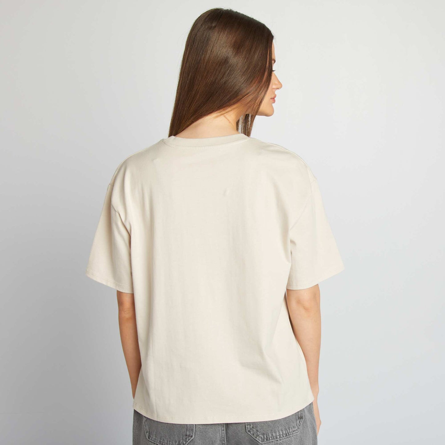 Oversized round neck T-shirt GREY