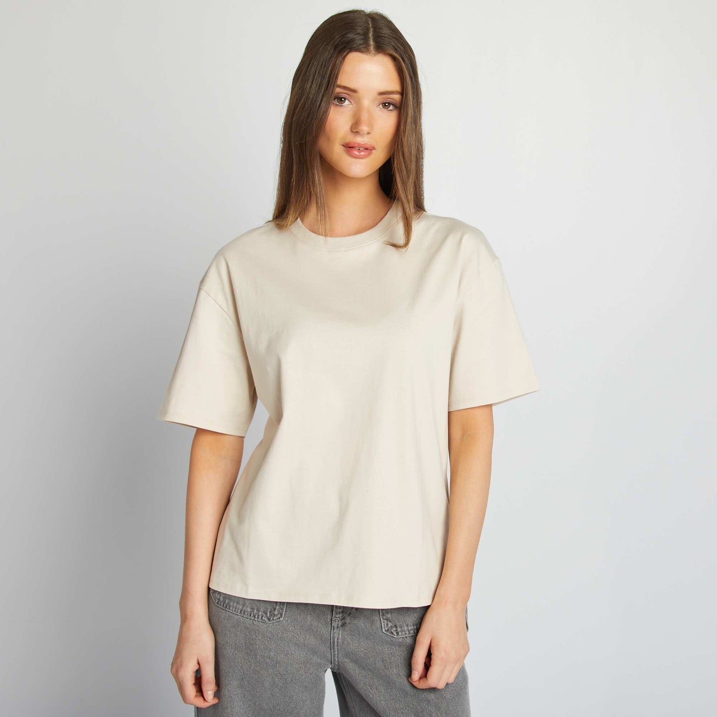 Oversized round neck T-shirt GREY