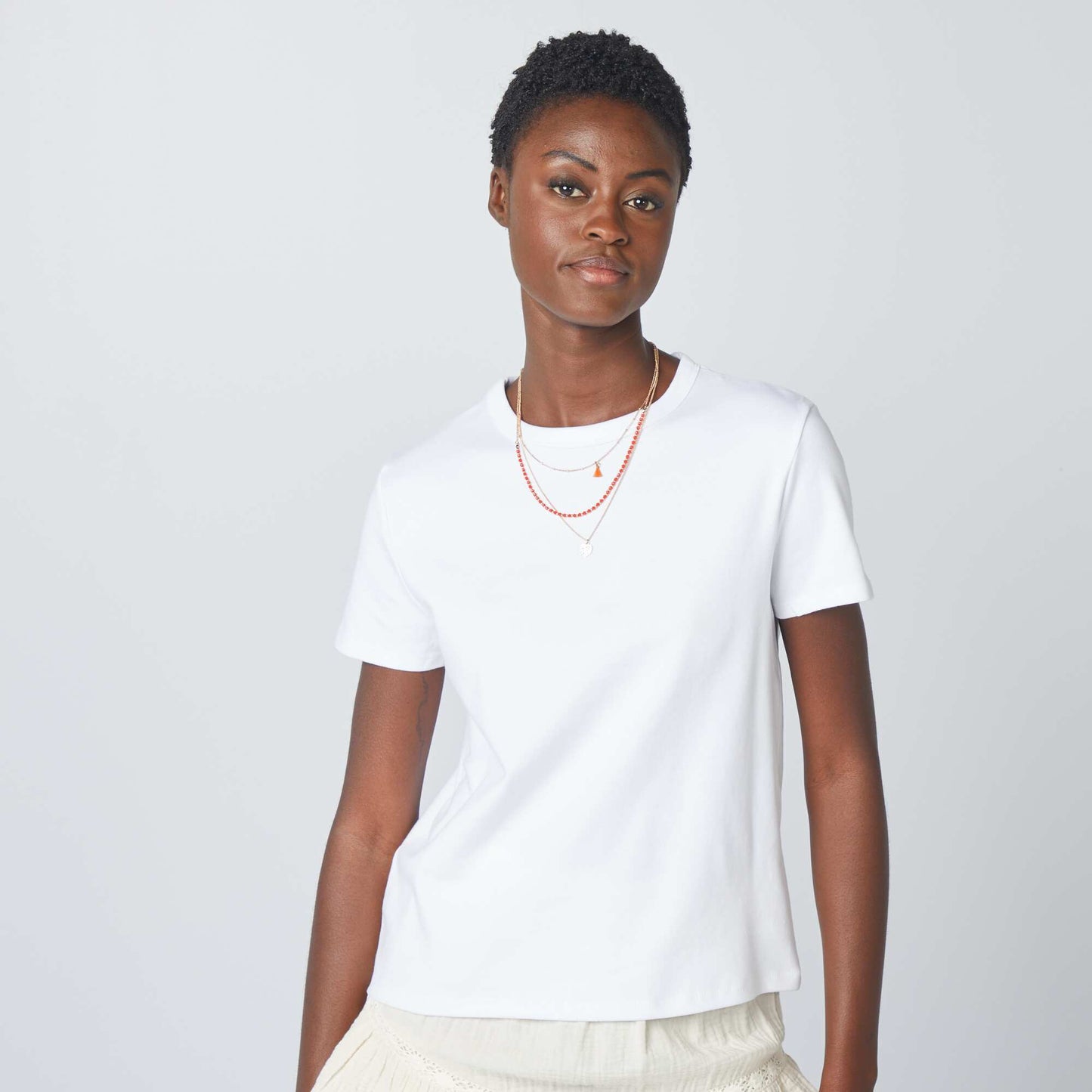 Thick cotton T-shirt white