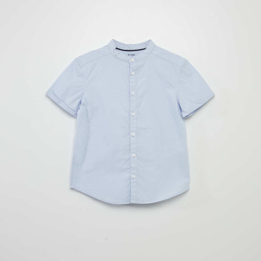 Shirt with mandarin collar BLUE