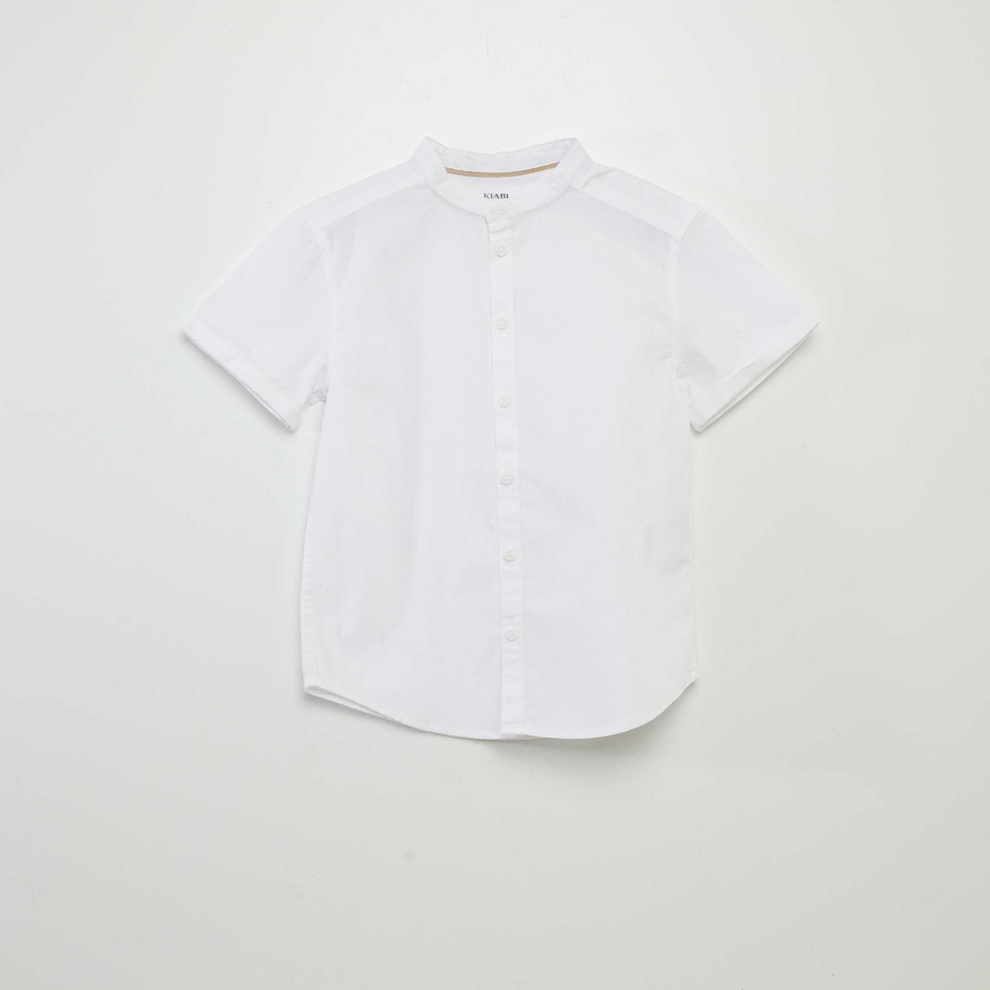 Shirt with mandarin collar white