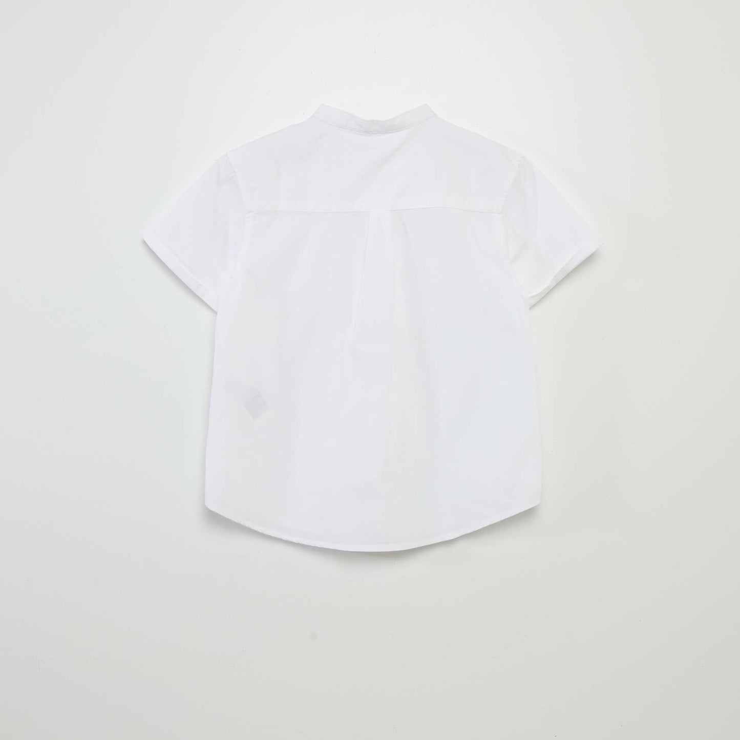 Shirt with mandarin collar white