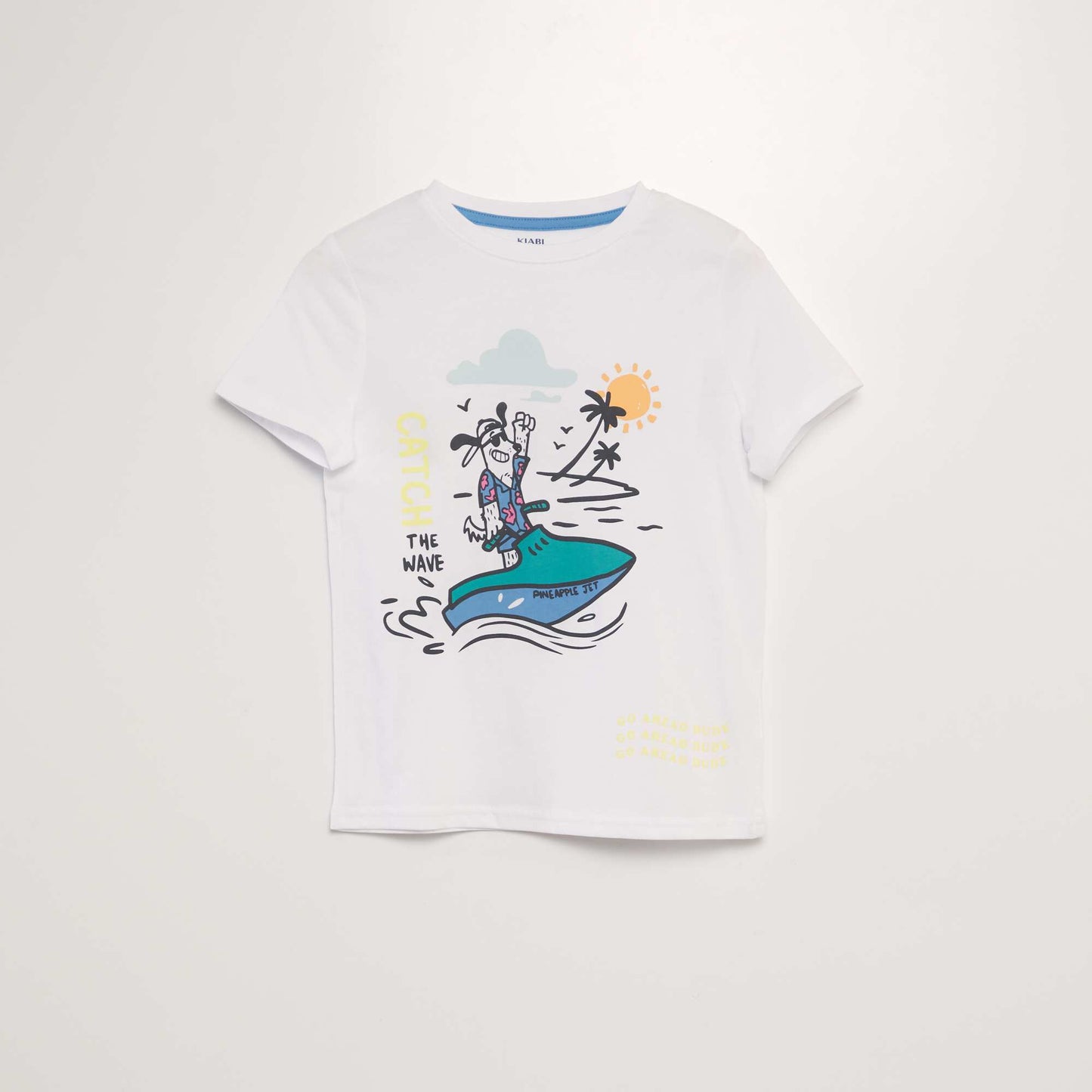 Printed short-sleeved T-shirt WHITE