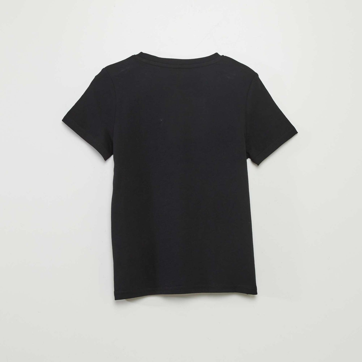 Printed short-sleeved T-shirt BLACK