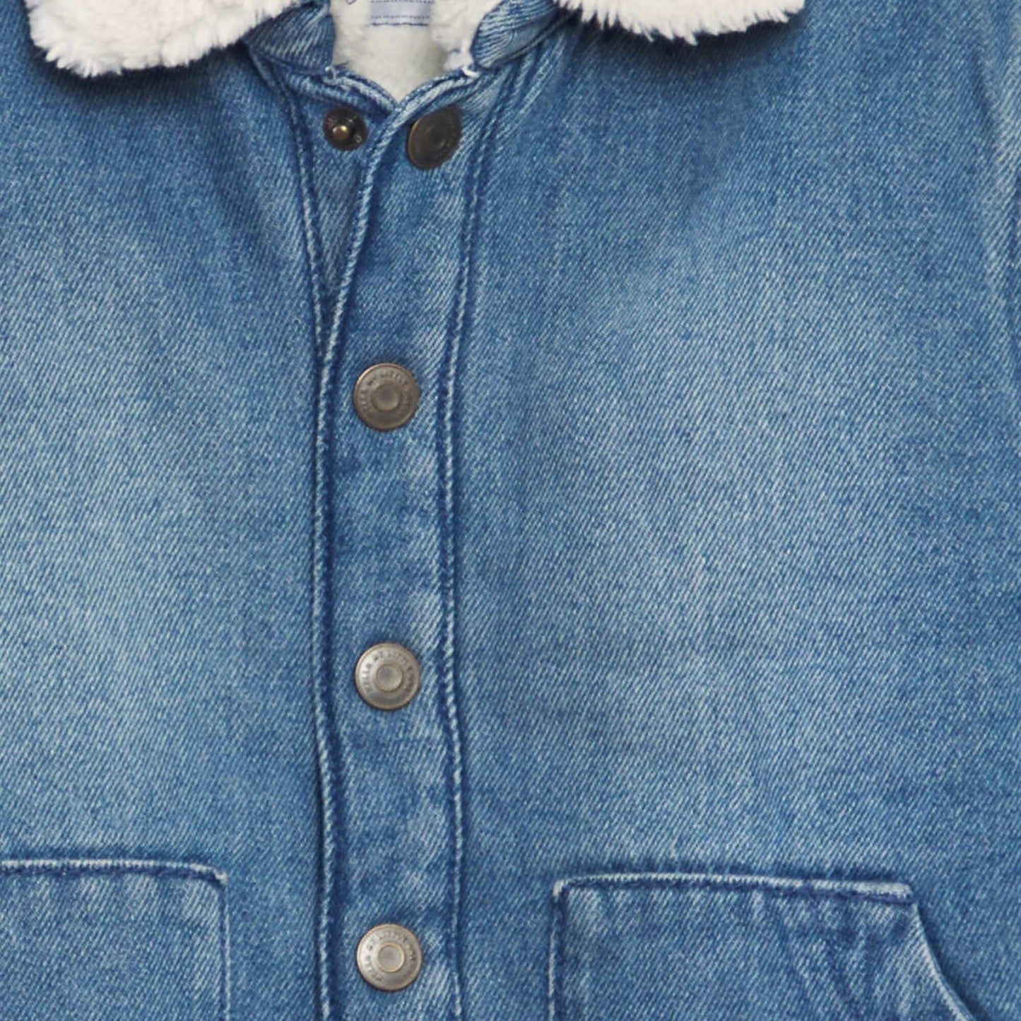 Sherpa-lined denim jacket BLUE