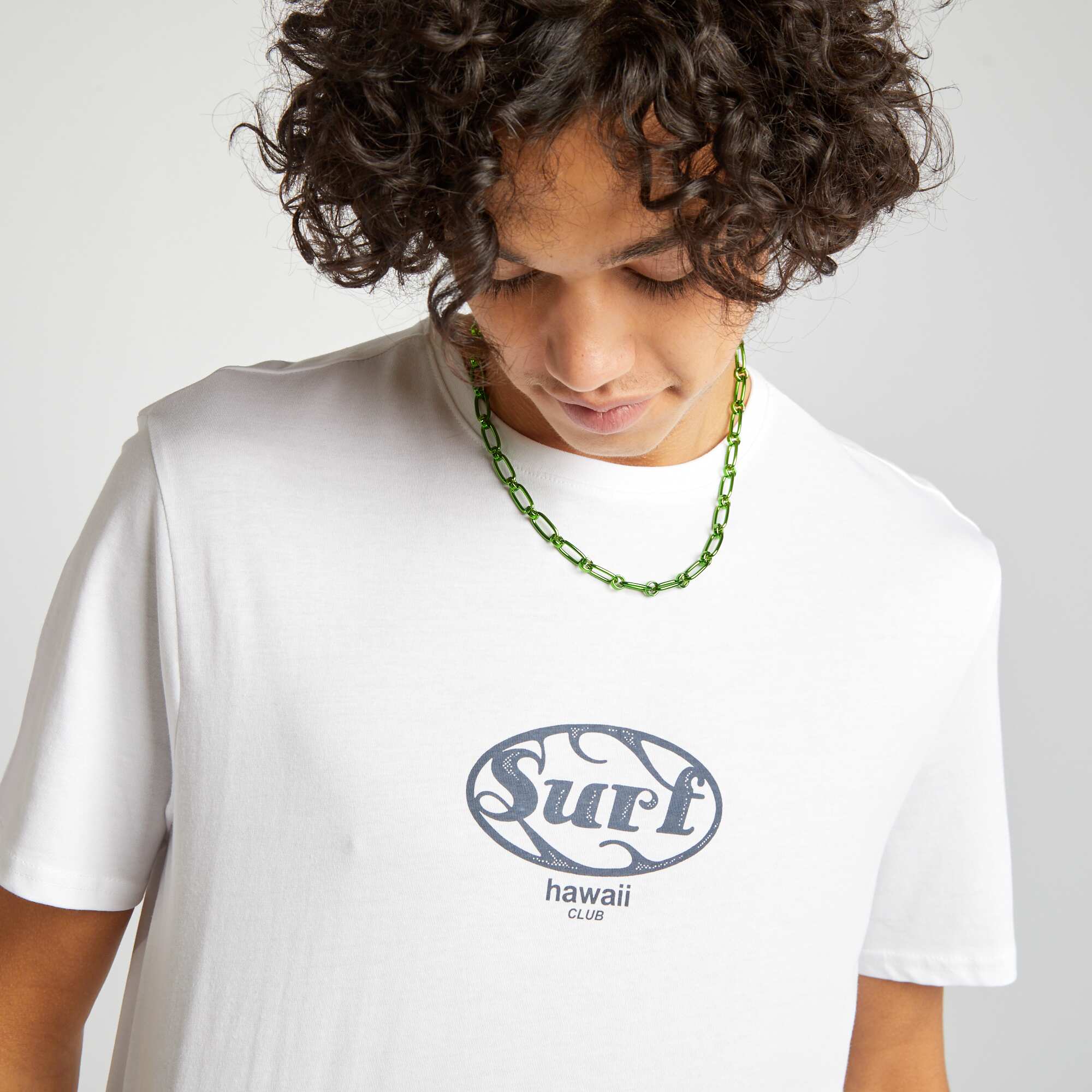 Kiabi Short sleeved T shirt with lettering WHITE Saudi Arabia Kiabi KSA