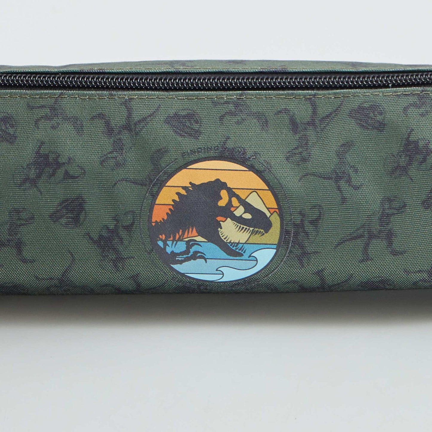 'Jurassic Park' cylindrical wash bag GREEN